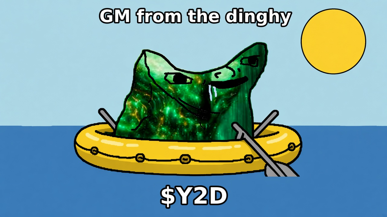 $Y2D meme — GM from the dinghy